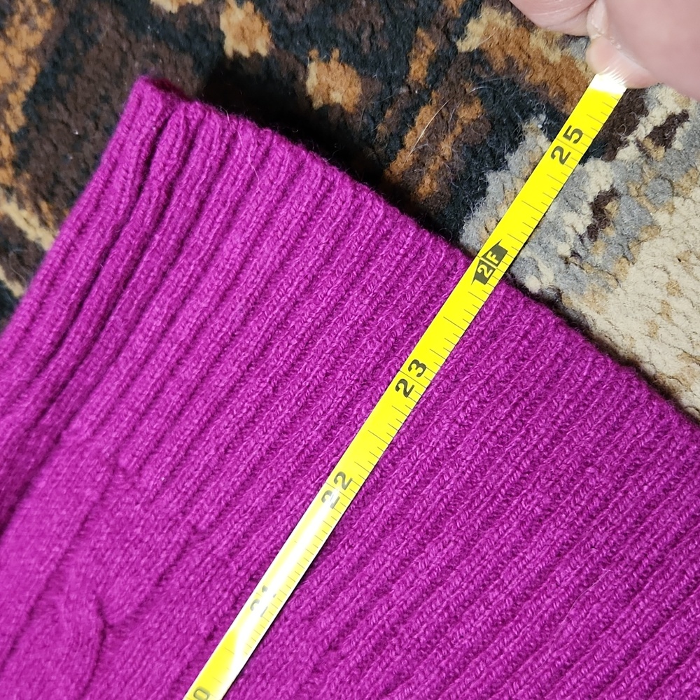 JCPenney Women's Fuchsia Cable Knit Sweater - Picture 8 of 8
